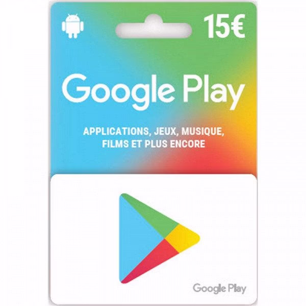 E-carte Google Play 15€